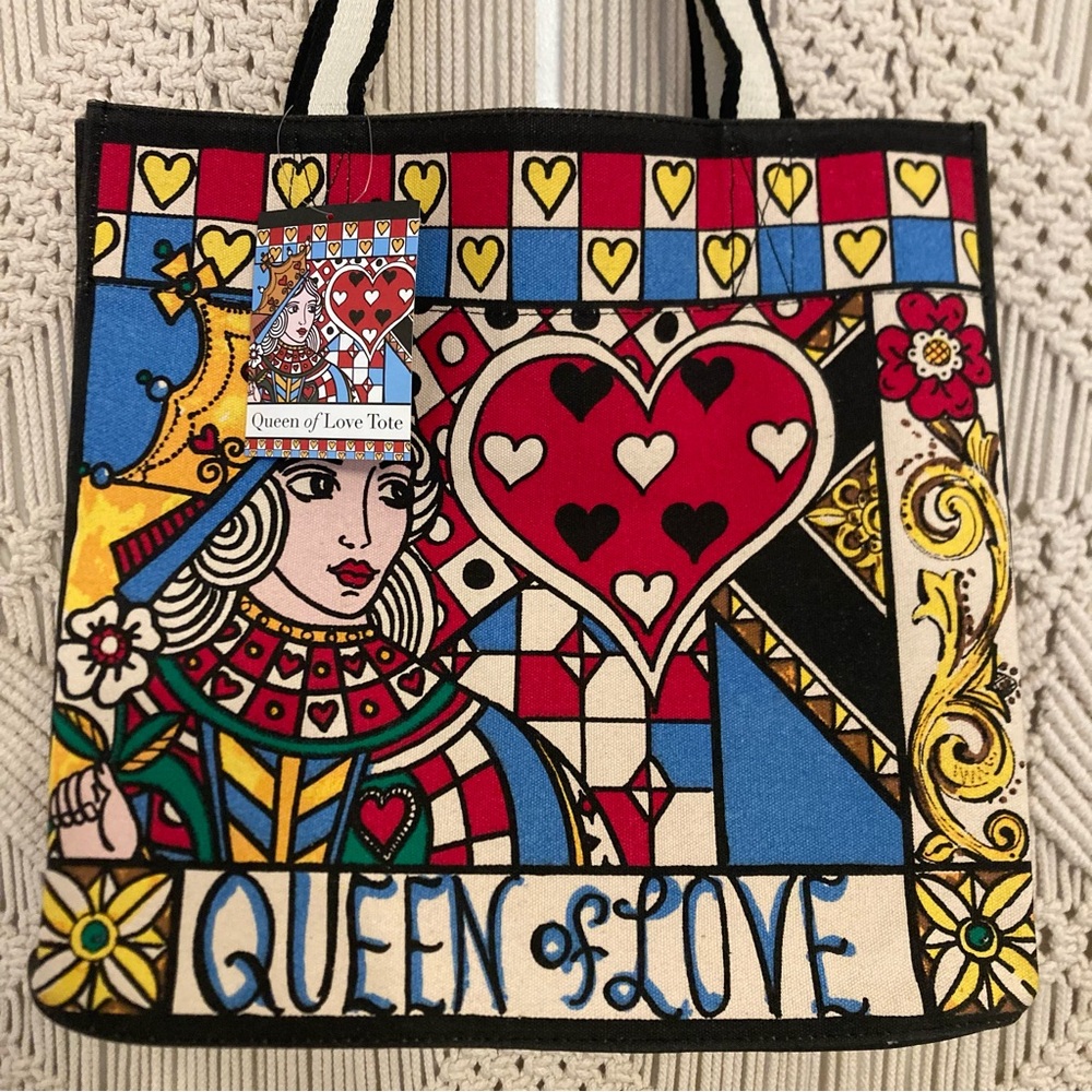 NWT Brighton Queen of Love Canvas Tote Bag